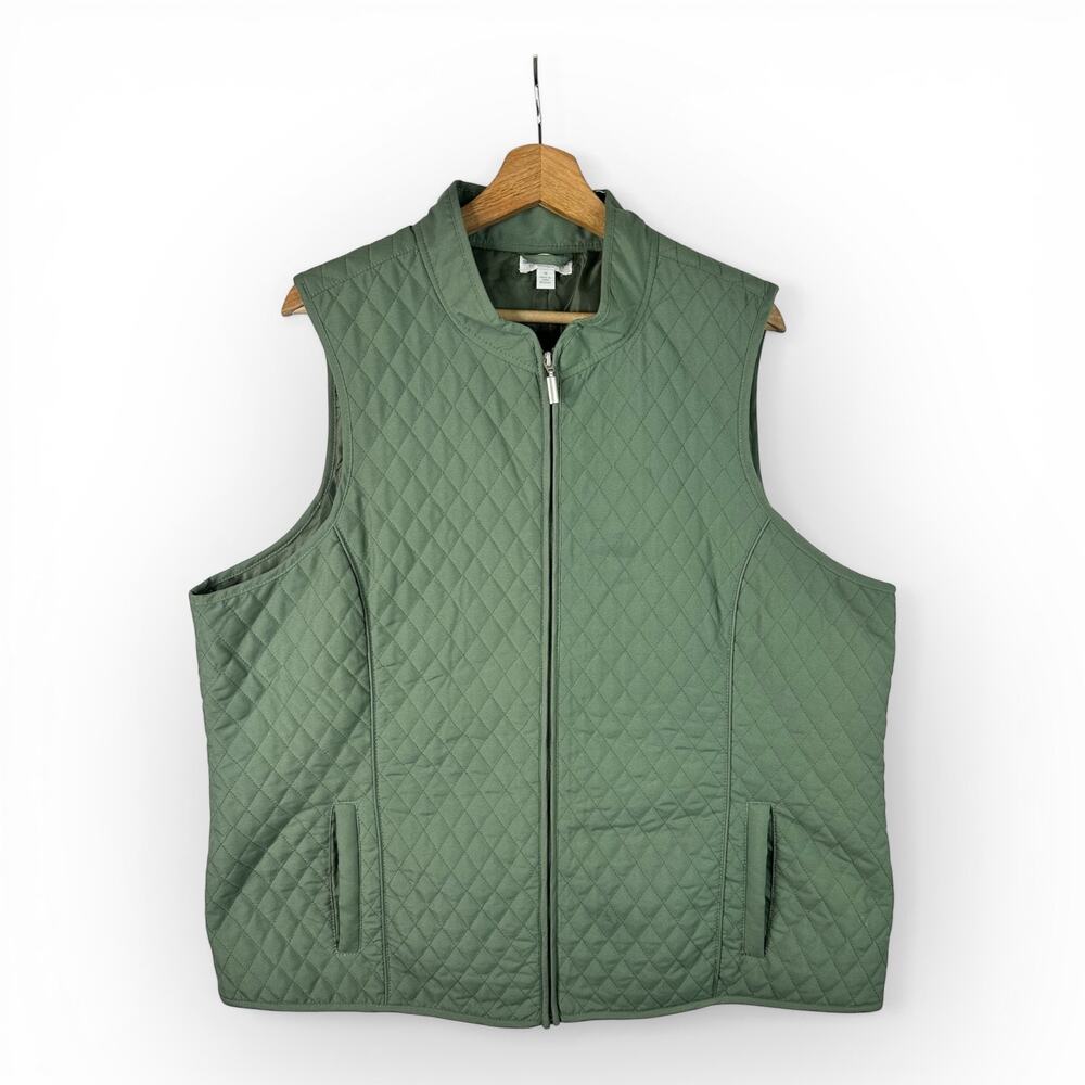 Great Northwest Clothing Company Womens size 1X Green Quilted Vest